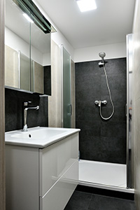 Interiér - rekonstrukce bytu - koupelna a sprchový kout