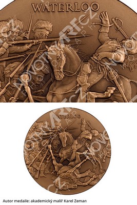 sběratelská tombak medaile Napoleon Waterloo - produktová a reklamní foto pro e-shop a katalog a tiskoviny